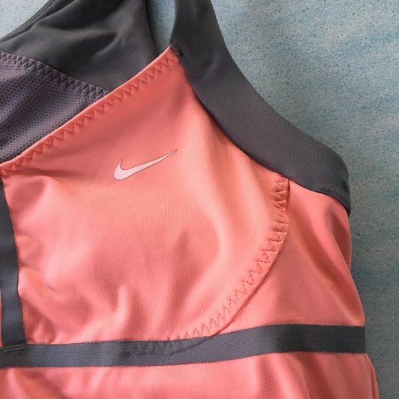 Nike salmon pink dri-fit yoga fitness tank top M - Picture 3 of 7